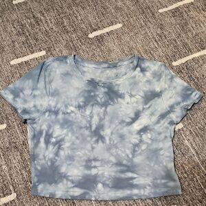 Blue Tie-Dye Women's Crop Top